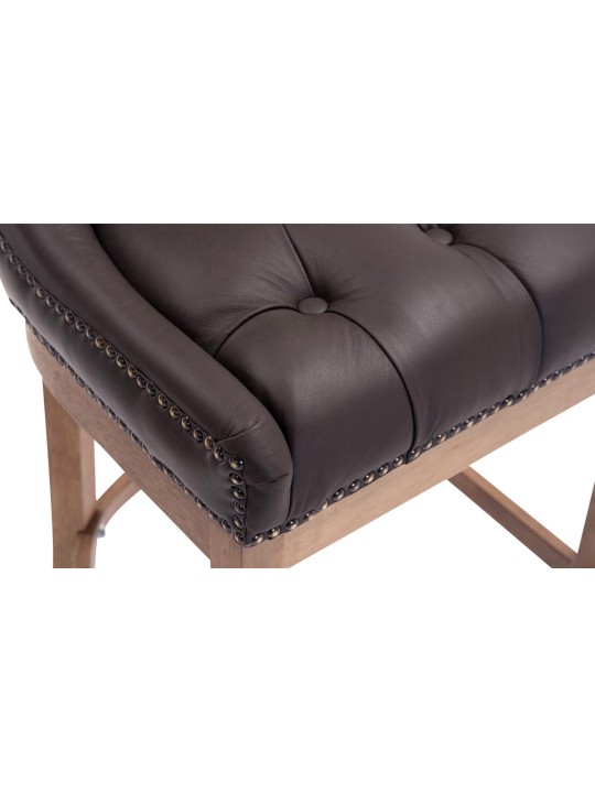 Barstol Lakewood ægte læder, antik lys, brun
