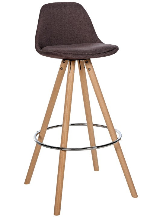 Barstol Corbin stof rund natur, brun