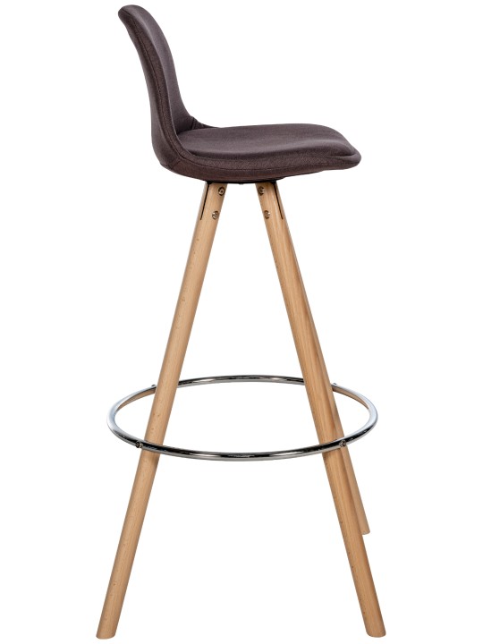 Barstol Corbin stof rund natur, brun