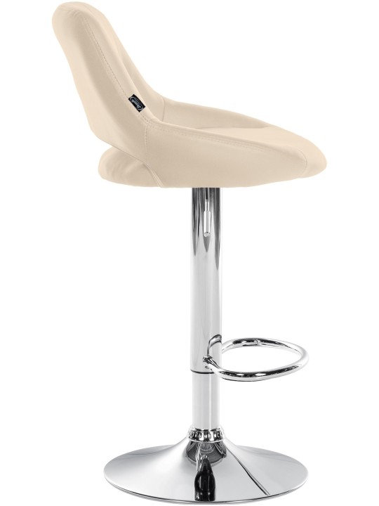 Barstol Milet imiteret læder krom, creme