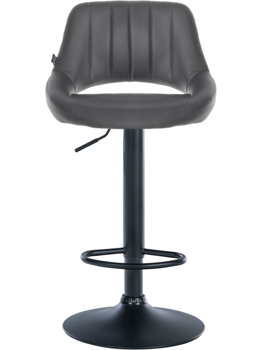 Sæt med 2 barstole Milet imiteret læder B, grå