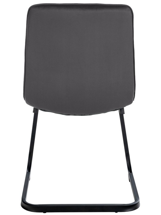 Sæt med 2 spisestuestole Vermont velvet, sort