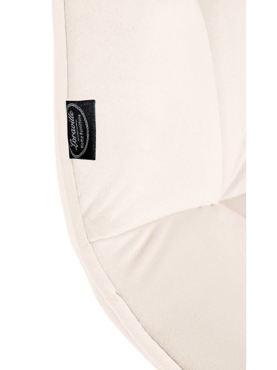 Sæt med 2 spisestuestole Vermont velvet, creme
