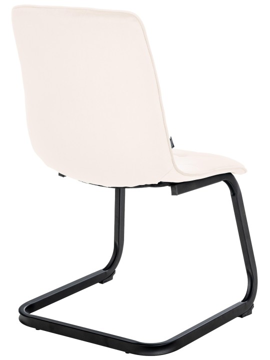 Sæt med 2 spisestuestole Vermont velvet, creme