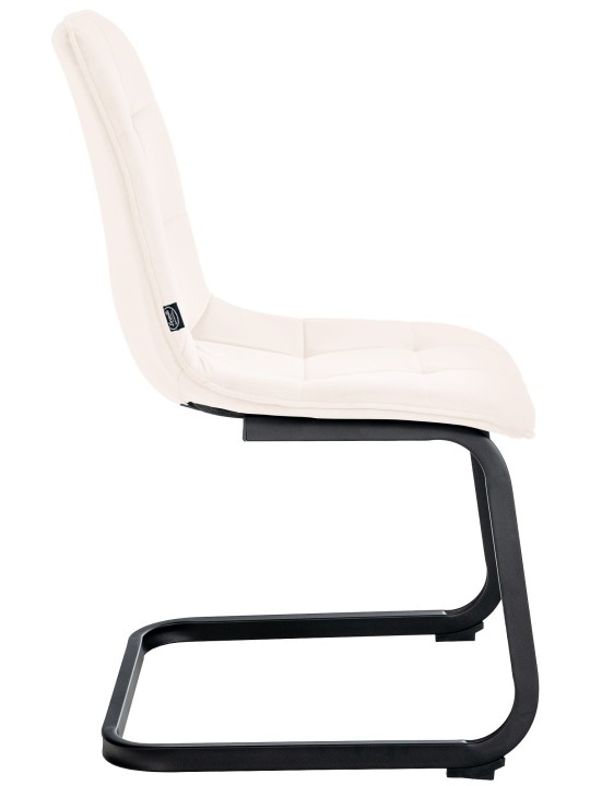 Sæt med 2 spisestuestole Vermont velvet, creme