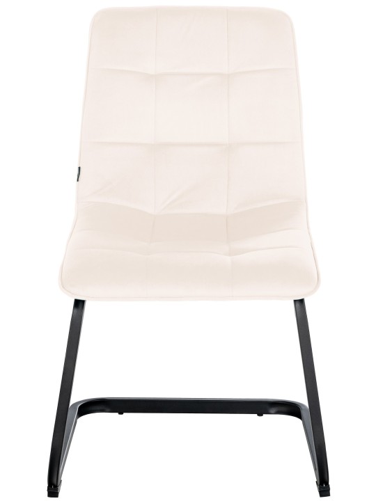 Sæt med 2 spisestuestole Vermont velvet, creme