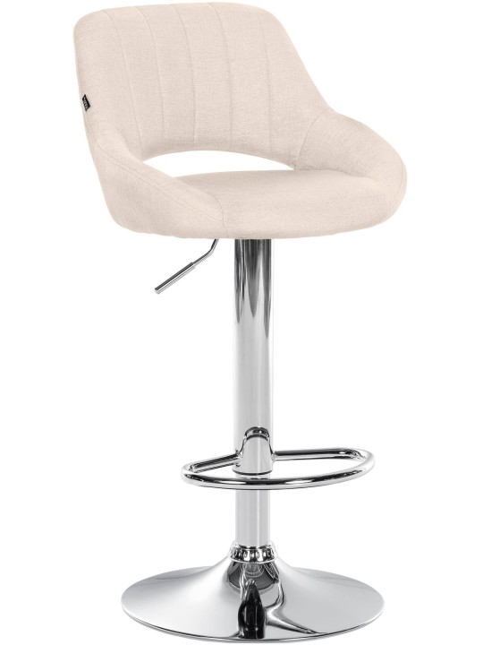 Barstol Milet stof krom, creme