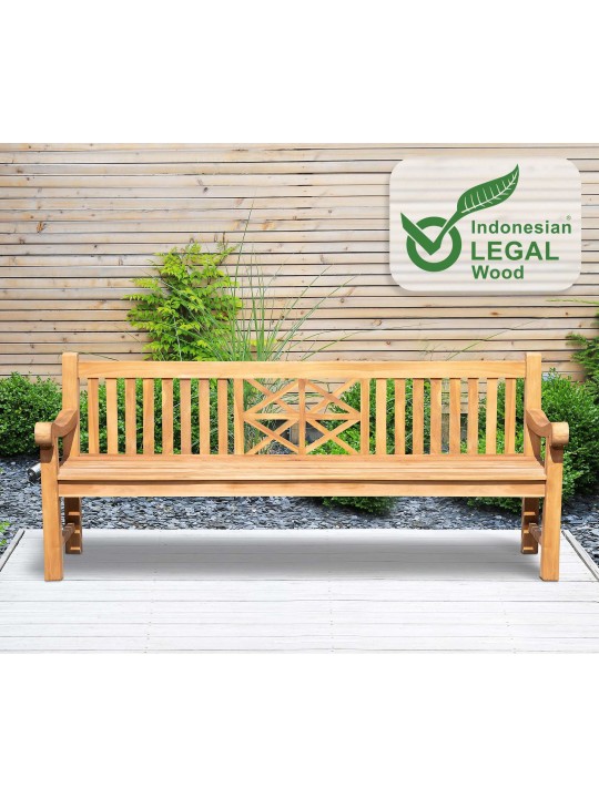 Teak bænk Florida 220 cm, teak