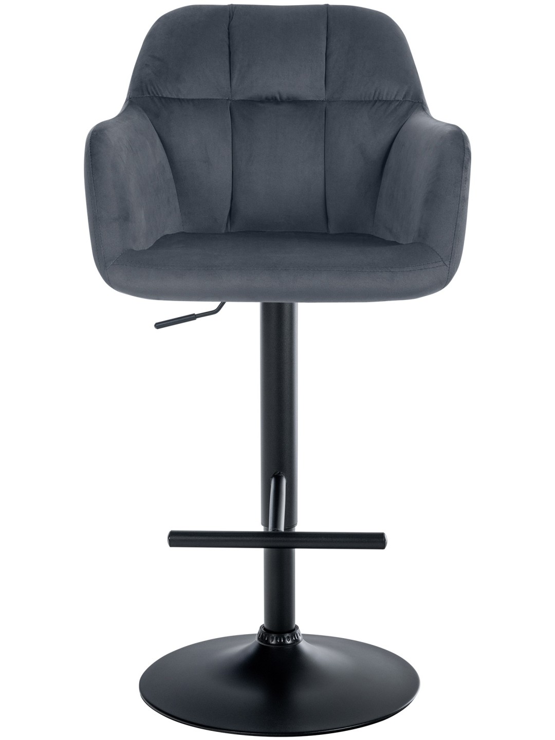 Barstol Natoma velvet, mørkegrå