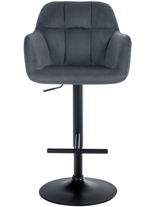 Barstol Natoma velvet, mørkegrå