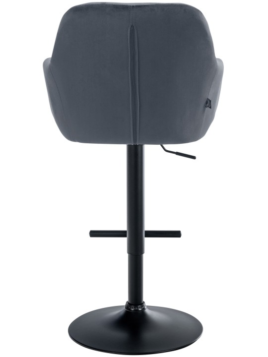Barstol Natoma velvet, mørkegrå