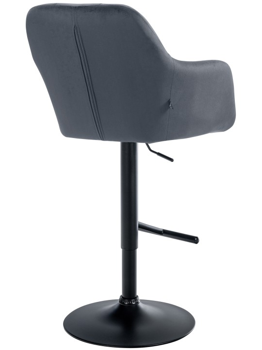 Barstol Natoma velvet, mørkegrå
