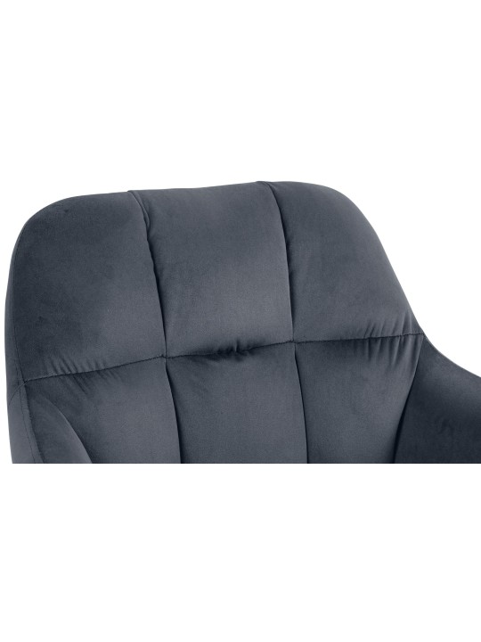Barstol Natoma velvet, mørkegrå