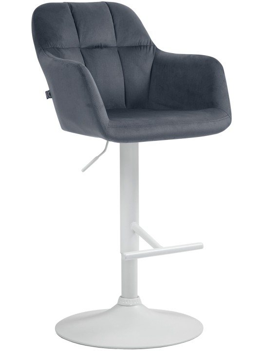 Barstol Natoma velvet, mørkegrå