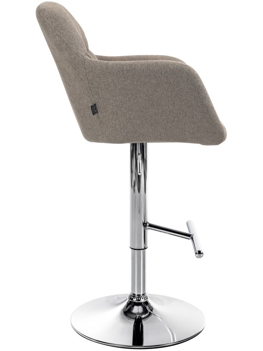 Barstol Natoma stof krom, taupe