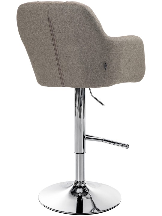 Barstol Natoma stof krom, taupe