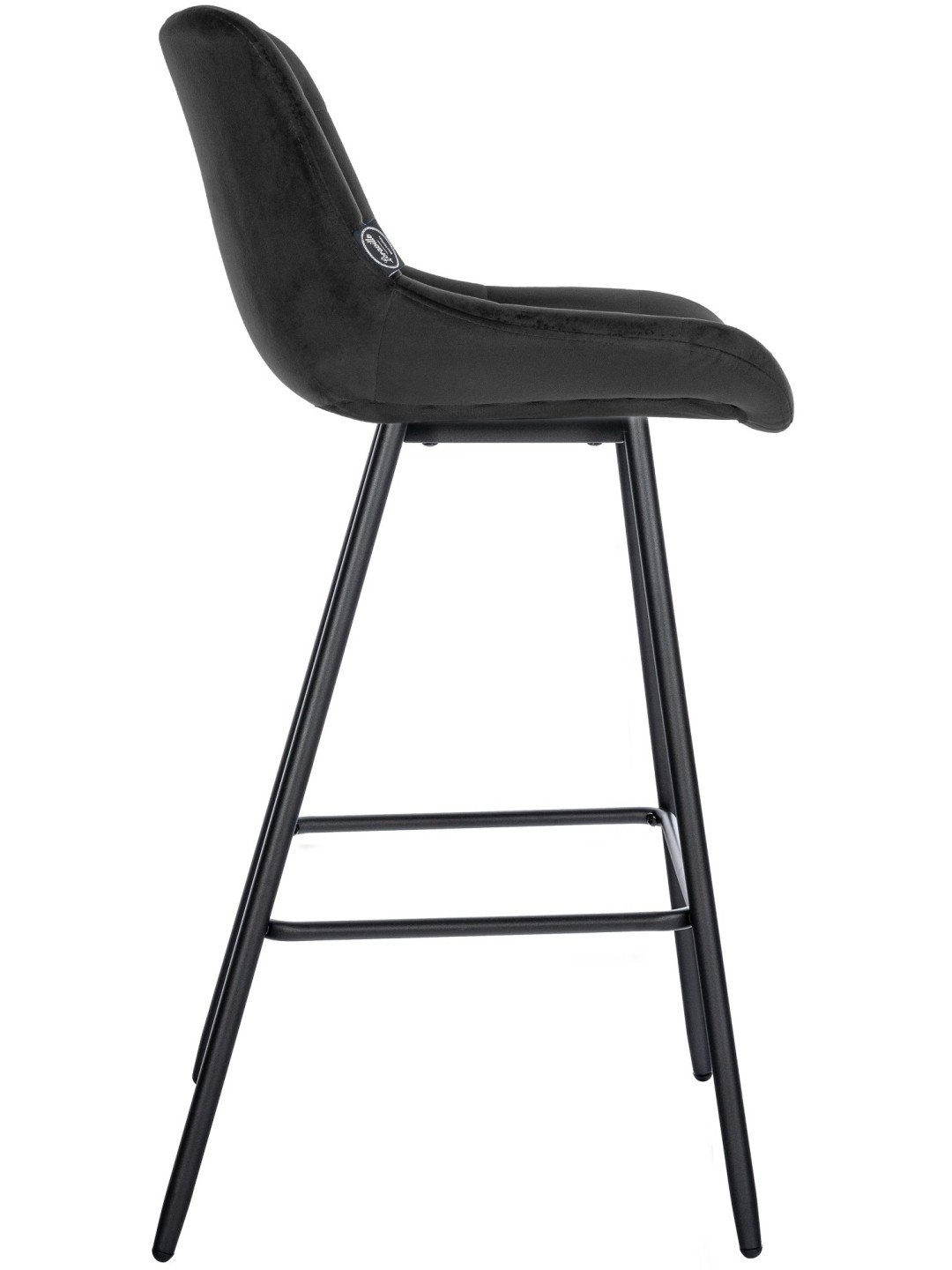 Barstol Weston velvet, sort