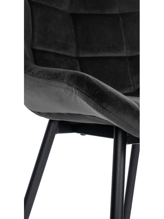 Barstol Weston velvet, sort Barstol Weston velvet, sort