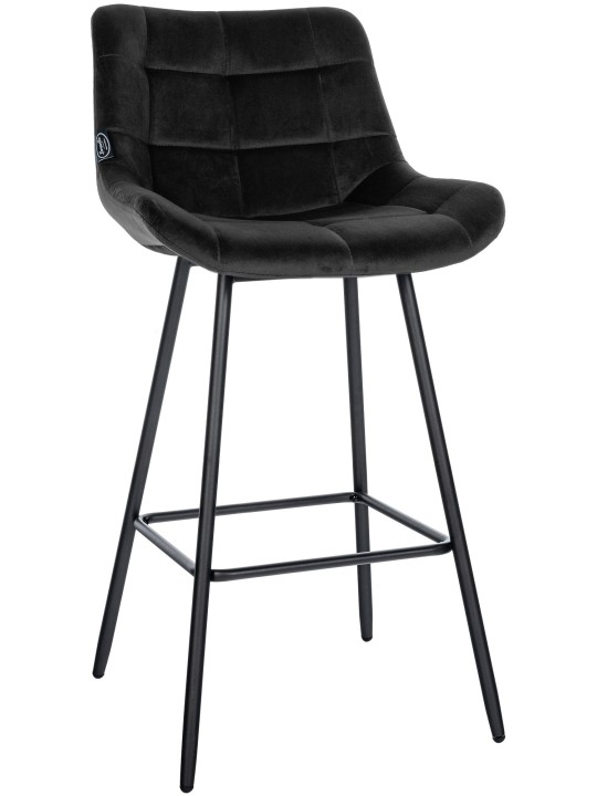 Barstol Weston velvet, sort Barstol Weston velvet, sort