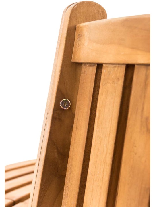 Leming træ bænk halvrund 200 cm, teak