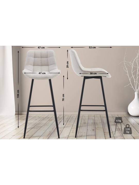 Barstol Dartford stof, creme Barstol Dartford stof, creme