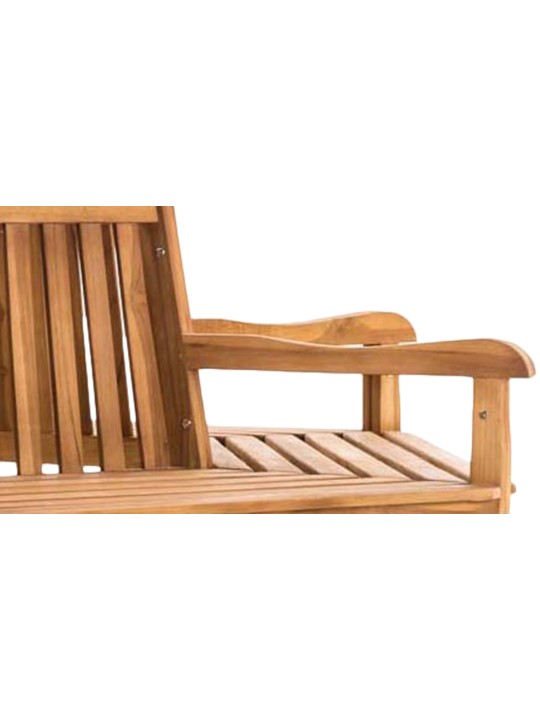 Kenna træbænk med armlæn halvcirkelformet 250 cm, teak