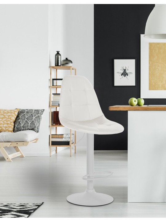 Barstol Elmore kunstlæder W, hvid