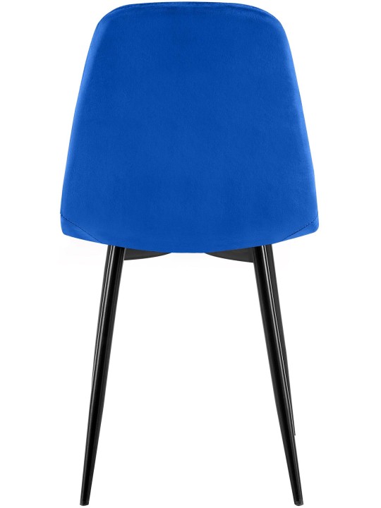 Sæt med 4 spisestuestole Baxter velvet, blå