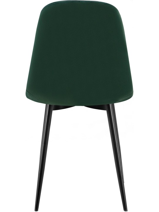 Sæt med 4 spisestuestole Baxter velvet, grøn