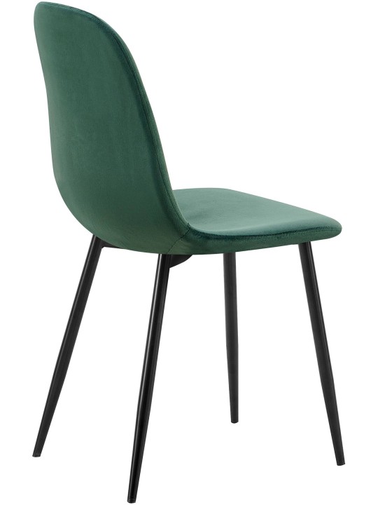 Sæt med 4 spisestuestole Baxter velvet, grøn