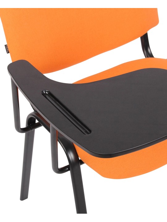 Sæt med 4 Ken stole med klapbordsstof, orange