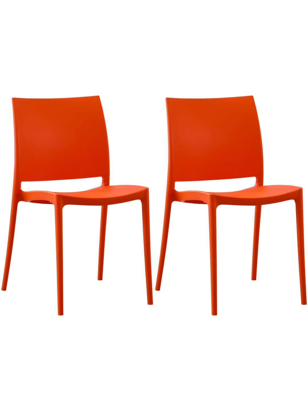 Sæt med 2 stole Meton, orange