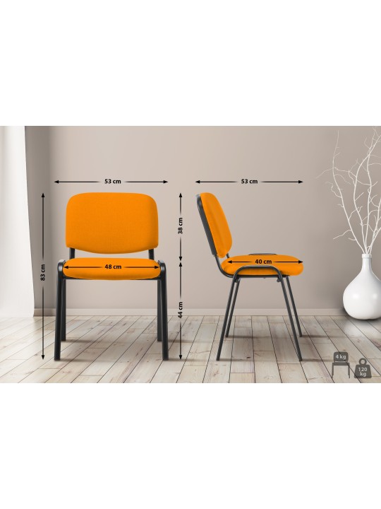 Besøgsstol Ken stof, orange Besøgsstol Ken stof, orange