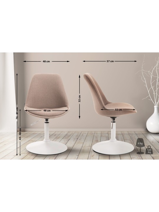 Stol Maverick W stof, taupe Stol Maverick W stof, taupe