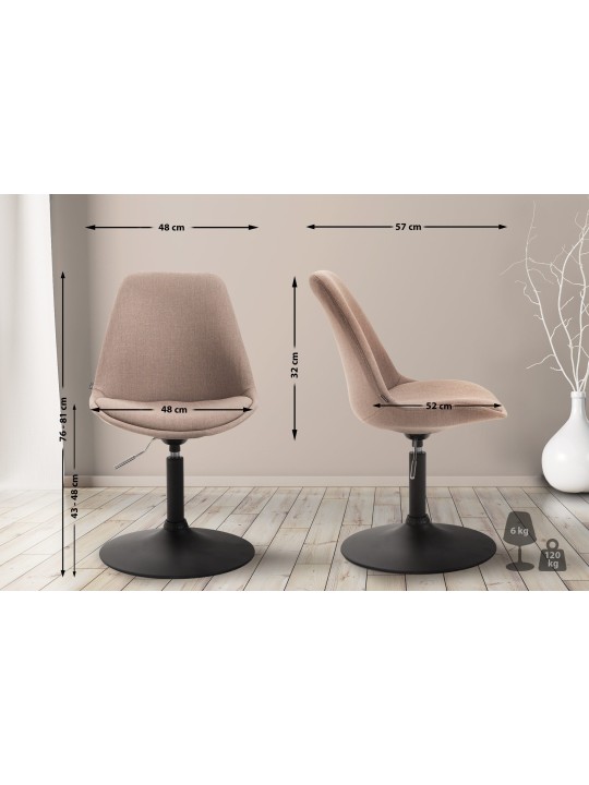 Stol Maverick B stof, taupe Stol Maverick B stof, taupe
