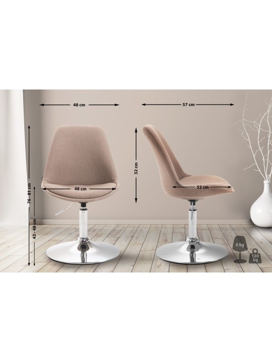 Stol Maverick C stof, taupe Stol Maverick C stof, taupe
