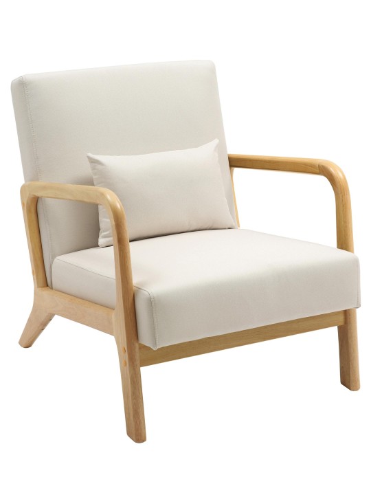 Lænestol Hibbing stof, creme