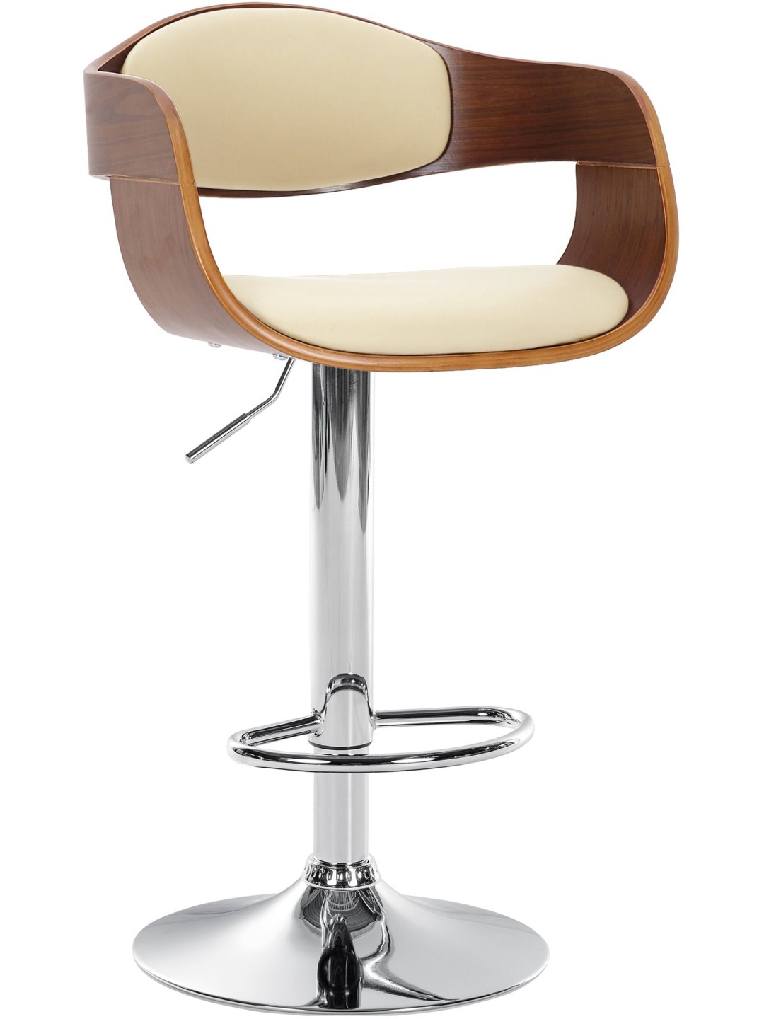 Barstol Kingston C, valnød/creme