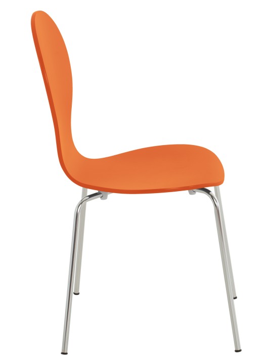 Sæt med 4 besøgsstole Diego, orange