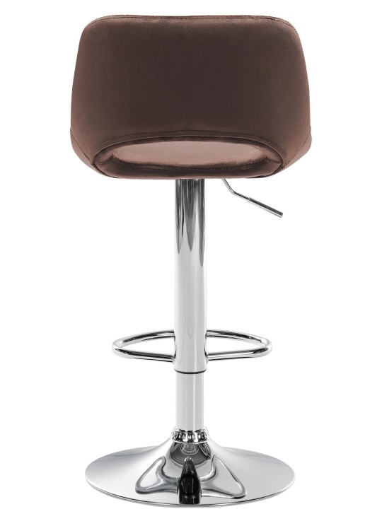 Barstol Camden velour chrome, brun Barstol Camden velour chrome, brun