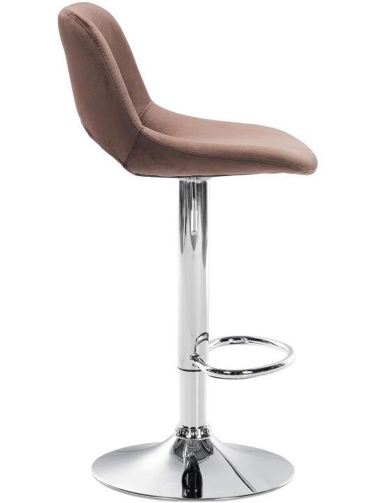 Barstol Camden velour chrome, brun Barstol Camden velour chrome, brun