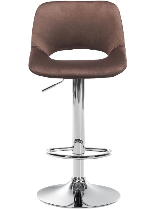 Barstol Camden velour chrome, brun Barstol Camden velour chrome, brun