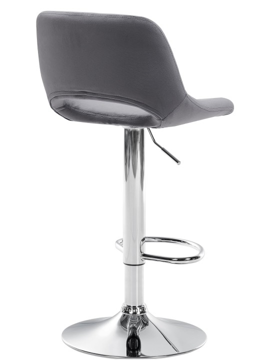Barstol Camden velour chrome, mørkegrå