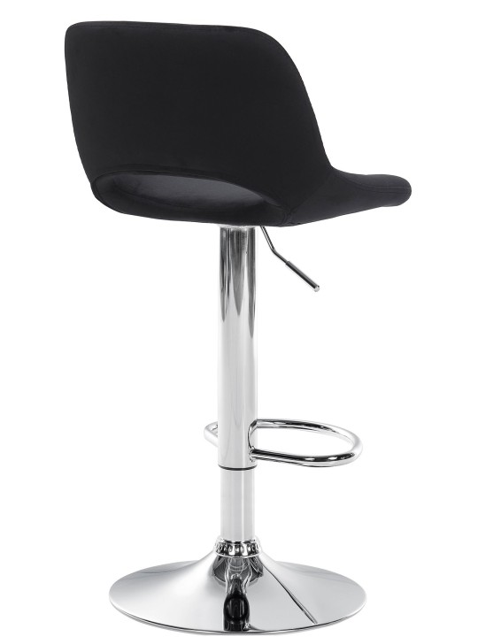 Barstol Camden velour chrome, sort