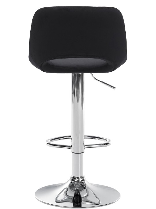 Barstol Camden velour chrome, sort