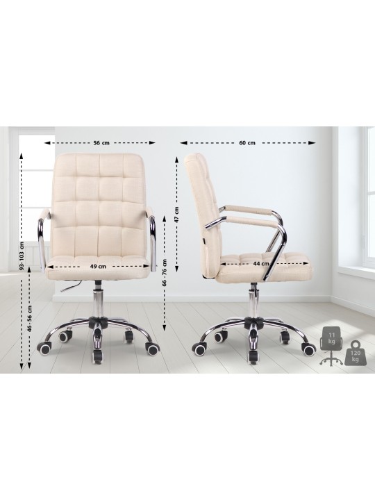 Kontorstol Terni stof, creme Kontorstol Terni stof, creme