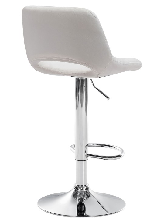Sæt med 2 barstole Camden velvet chrome, creme Sæt med 2 barstole Camden velvet chrome, creme