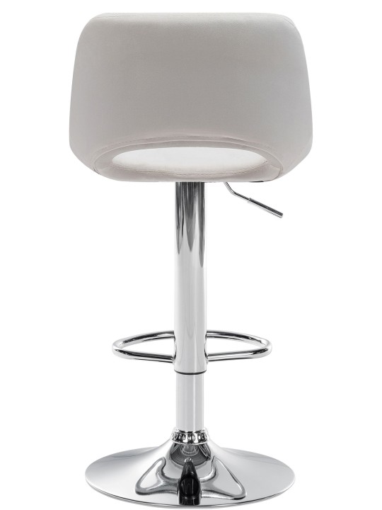 Sæt med 2 barstole Camden velvet chrome, creme Sæt med 2 barstole Camden velvet chrome, creme