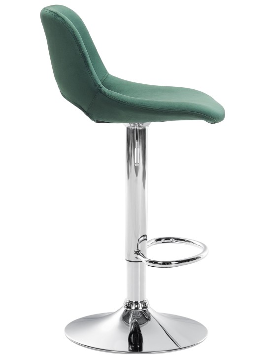 Sæt med 2 barstole Camden velvet chrome, grøn Sæt med 2 barstole Camden velvet chrome, grøn