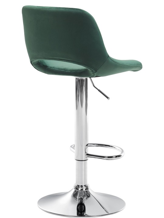 Sæt med 2 barstole Camden velvet chrome, grøn Sæt med 2 barstole Camden velvet chrome, grøn